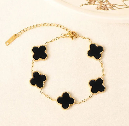 Bracelet fleurs noires - Maya