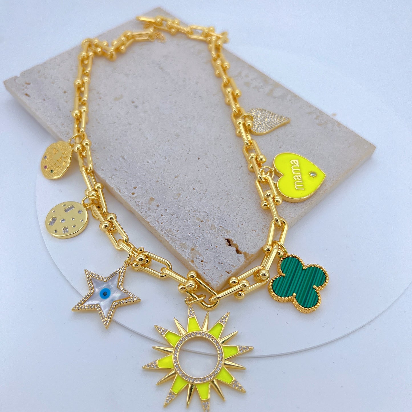 Collier jaune - Eléonore