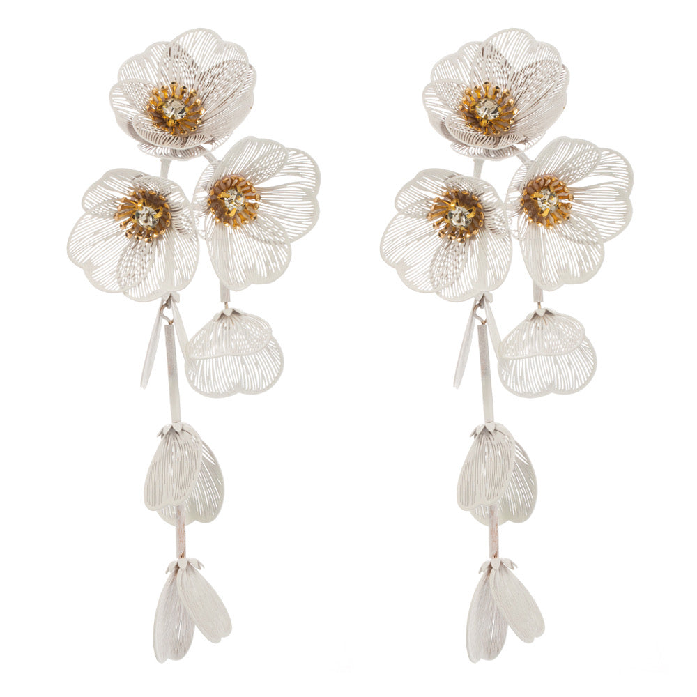 Boucles d'oreilles XXL blanches - Mélanie