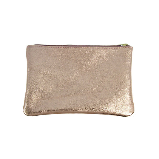 Pochette Nude zippée en cuir - Taille S